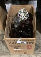 Brown Bottles Box Lot.