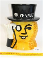 10 1/4 in Mr. Peanut head cookie jar by Nabisco