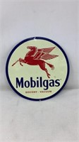 Mobilgas Tin Sign, 11" round