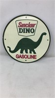 Sinclair Dino Gasoline Tin Sign, 12" round