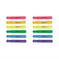 Tank Style Highlighters  Chisel Tip  12-Pack