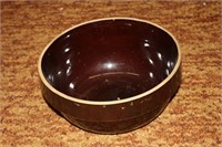 Primitive brownware mixing bowl 10.5' dia