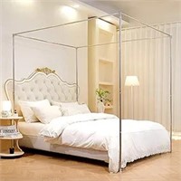 Mosqutent King Size Canopy Bed Frame, Stainless