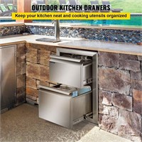 Outdoor Kitchen Drawers 13\" W x 20.5\" H x 21D,