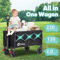 WF1970  Sekey Collapsible Wagon 120L Capacity, Bla