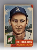 1953 Topps #279 HN Joe Coleman Athletics HOF W X