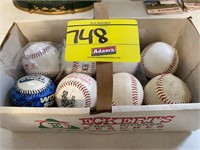 BUCKET OF BASEBALLS OF ALL KINDS