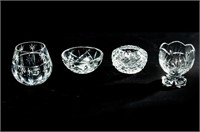 (4) Lead Crystal Candle Votives