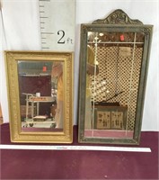 Two Ornate Vintage Mirrors
