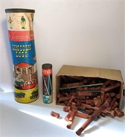 Vintage Lincoln Logs and Pick Up Sticks
