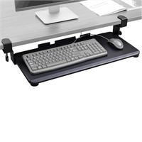 TechOrbits Keyboard Tray Under Desk – 27" Clamp O