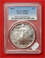 1992 American Eagle PCGS MS69 1 Ounce Silver