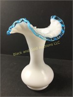 Fenton Aqua Crest vase