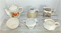 TEAPOT, COFFEE MUG, CREAMERS & SUGAR DISH