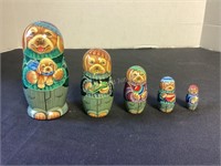 Russian Dog Nesting Dolls