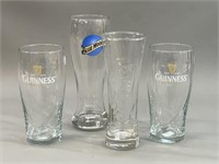 Guiness, Blue Moon Beer Glasses
