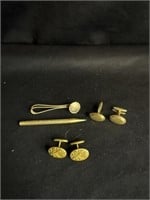 Antique Gold Filled pencil, cuff links and more
