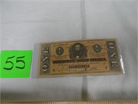 Confederate Money - $1 Bill - Unverified