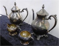 Silverplate 4 Piece Tea Set