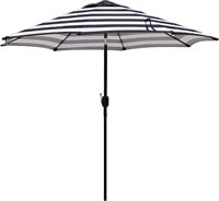 $49  Blissun 9' Patio Umbrella  Black & White Stri