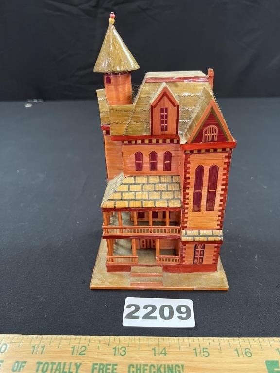 Vintage Wood Trinket Box House