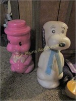 Snoopy & Pink Pig Piggy Banks – Full of Coins
