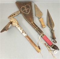 4 tribal style weapons - knives, etc. - 26"