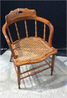 Antique Cane Seat Armchair K13B