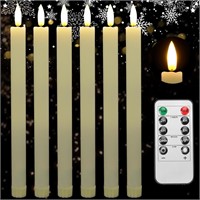 LED Flameless Taper Candles with Dancing Wicks  3D