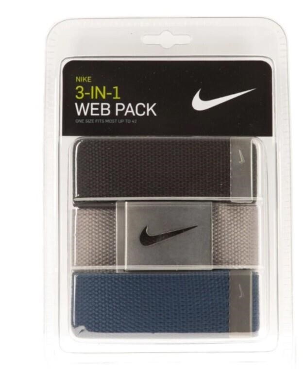 Nike Men's Web Golf Belt 3-Pack