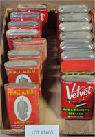 16 VELVET & PRINCE ALBERT POCKET TOBACCO TINS