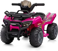 USED-Hikiddo Kids ATV 4 Wheeler, 6V-Pink