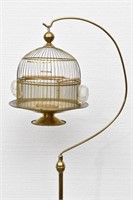 Vintage Brass Victorian Bird Cage w/Stand