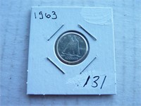 Canada 1963 10 cent argent