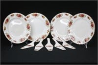 9 pcs Aynsley Country Rosses Style China