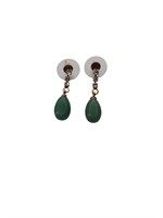 Jade & Crystal earrings