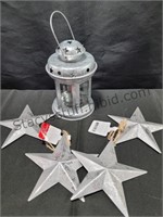 Tin Lantern & Stars