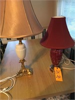 Pair Non Matching Lamps
