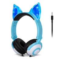 6.6 x 5.6 x 1.2  ONTA Kids Headphones with LED Cat