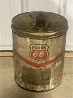 Metal Phillips 66 oil can- empty