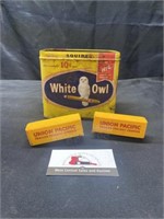 White Owl tin and Union Pacific trailers