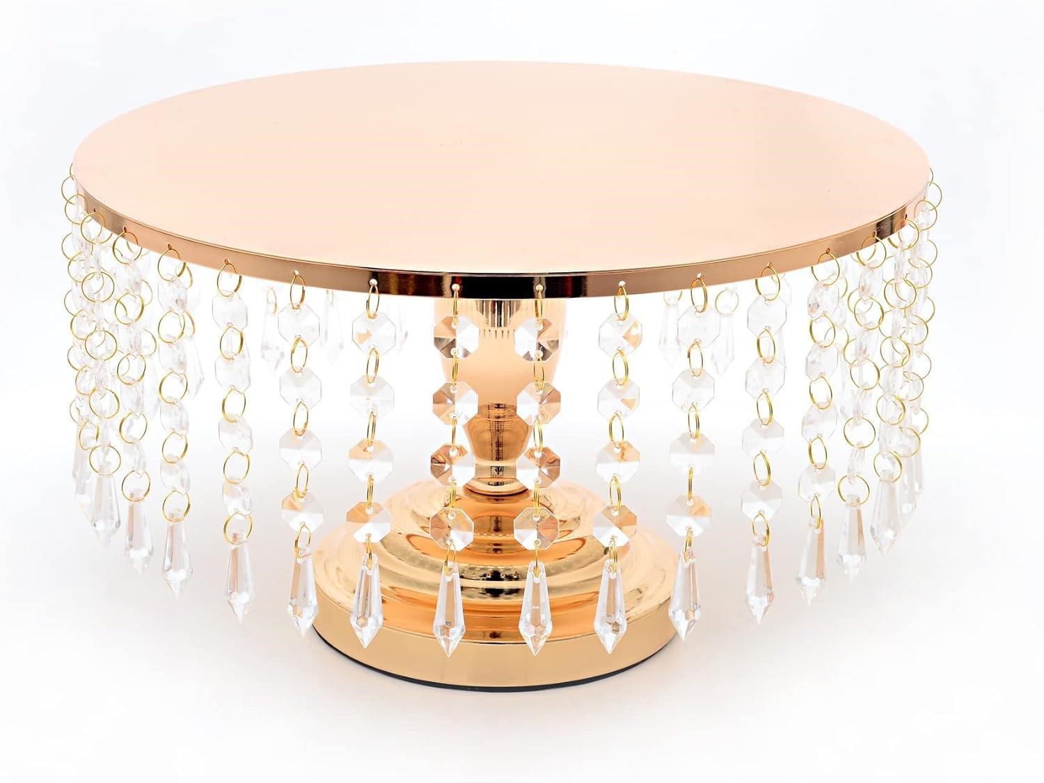 12" Gold Round Metal Pedestal Cake Serving Stand