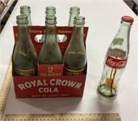 6 Glass Bottles Of Royal Crown Cola & 1 of