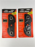 Two Black and Decker edger blades