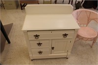White commode w/ dovetail drawers