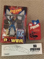 SPIDERMAN TOYS AND COLLECTIBLE CARDS