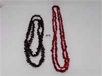 Red Jasper & Appleseed Necklaces