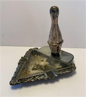 Vintage cast iron bowling ashtray