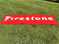 FIRESTONE BANNER MEASURES APPROXIMATELY 3'X9'
