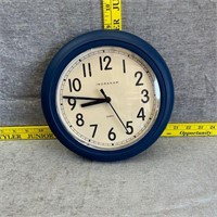 Blue Rimmed Wall Clock